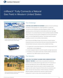 cnReach™ Fully Connects a Natural Gas Field in Western United States