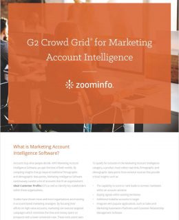 G2 Crowd Grid® for Marketing Account Intelligence