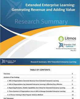 Extended Enterprise Learning: Generating Revenue and Adding Value