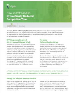 How RFP Software Dramatically Reduced Response Completion Time