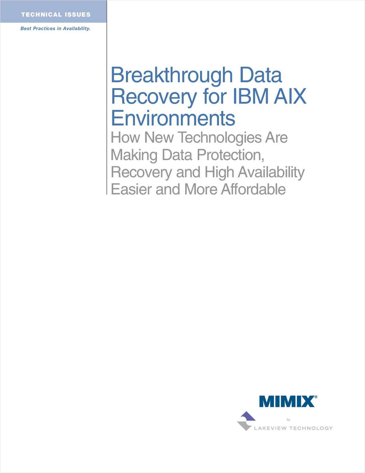 Breakthrough Data Recovery for IBM AIX Environments