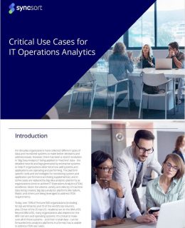Critical Use Cases for IT Operations Analytics