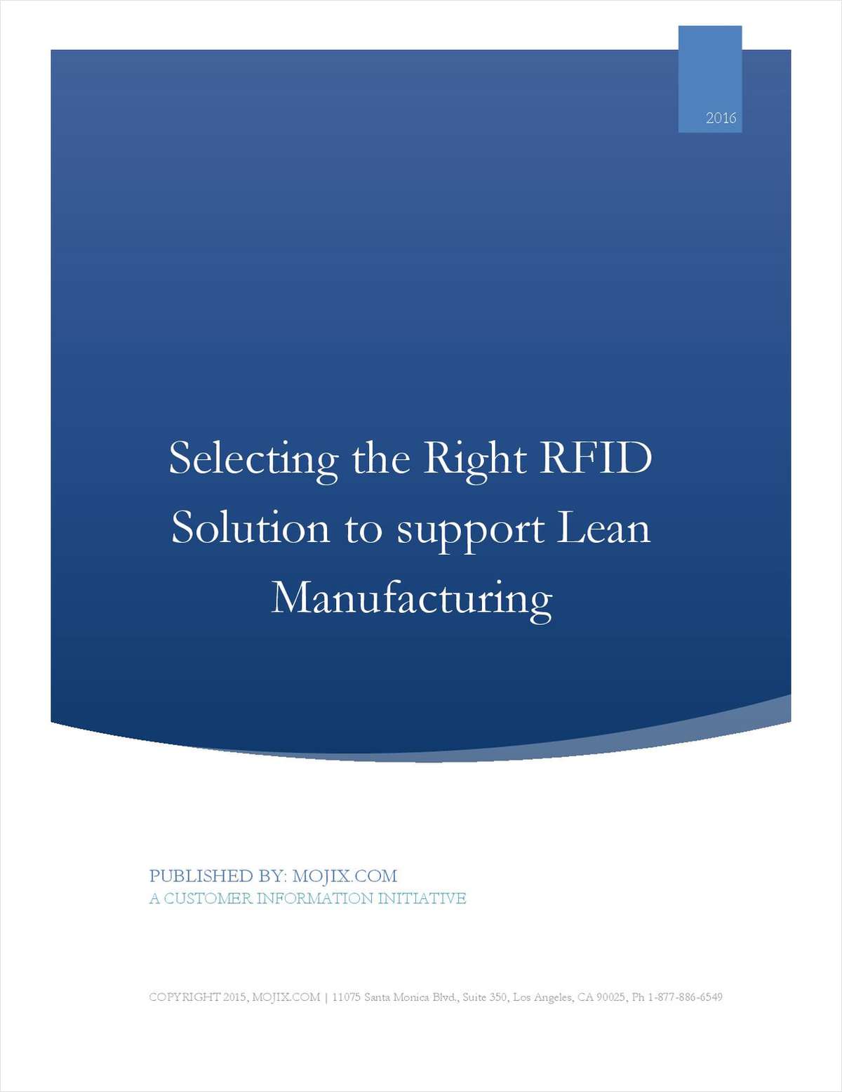 7 Minute Guide: Selecting the right RFID solution to support Lean Manufacturing