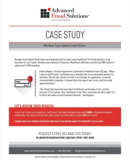 Check Fraud Case Study: Meridian Trust FCU