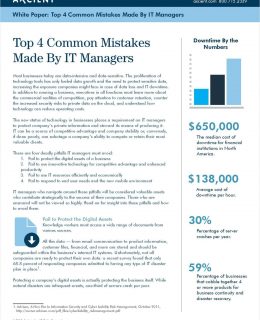 Top 4 Common Mistakes Made By IT Managers