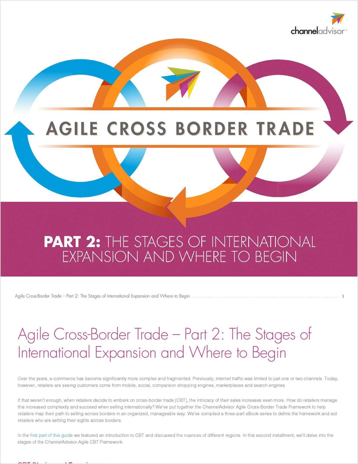 Agile Cross-Border Trade - Part 2: The Stages of International Expansion and Where to Begin