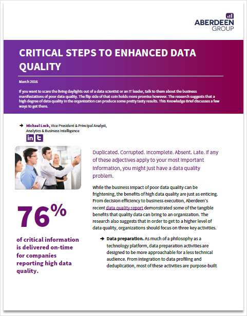 Critical Steps to Enhanced Data Quality