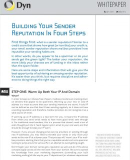 Building Your Sender Reputation In Four Steps