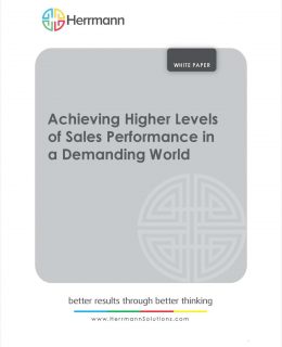 Achieving Higher Levels of Sales Performance in a Demanding World