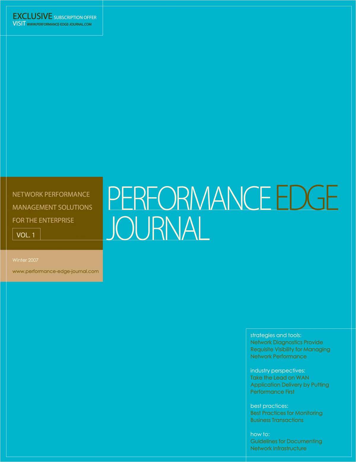 Network Performance Edge Journal — Case studies, tools and tips for managing network performance