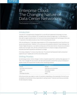 Enterprise Cloud: The Changing Nature of Data Center Networking