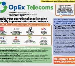 Use Operational Excellence in Telecoms to Drive Revenues - It's new to operators, stay ahead of your competitors by making positive process changes