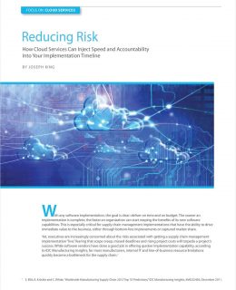 Reducing Risk: How Cloud Services Can Inject Speed and Accountability Into Your Implementation Timeline
