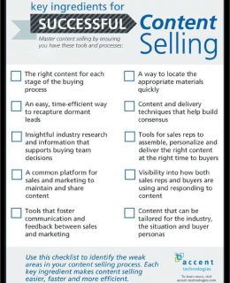 Checklist: Key Ingredients for Successful Content Selling