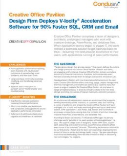 Creative Office Pavilion Design Firm Deploys V-locity® Acceleration Software for 90% Faster SQL, CRM and Email