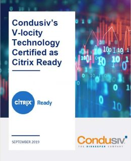 Condusiv's V-locity Technology Certified as Citrix Ready