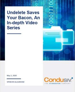 Undelete Saves Your Bacon, An In-depth Video Series
