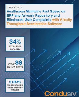 Healthspan Maintains Fast Speed on ERP and Artwork Repository and Eliminates User Complaints with V-locity Throughput Acceleration Software