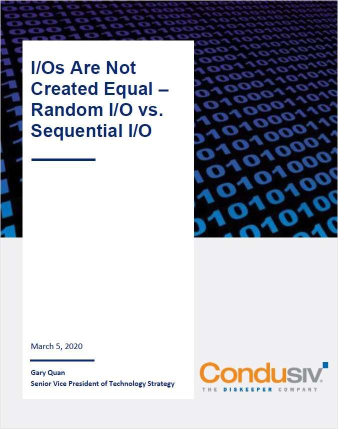 I/Os Are Not Created Equal -- Random I/O vs. Sequential I/O
