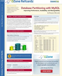 Database Partitioning with MySQL: Improving Performance, Availability, and Manageability