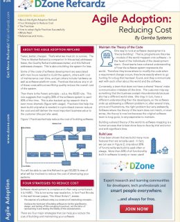 The Essential Agile Adoption Cheat Sheet: Reducing Cost