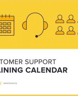 Customer Support Training Calendar by Lessonly