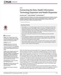 Connecting the Dots: Health Information Technology Expansion and Health Disparities