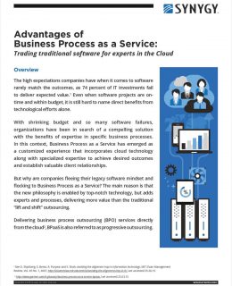 Advantages of Business Process as a Service