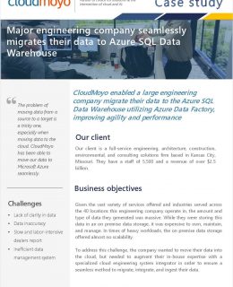 Major Engineering Company Seamlessly Migrates Their Data to Azure SQL Data Warehouse