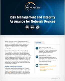 Risk Management and Integrity Assurance for Network Devices