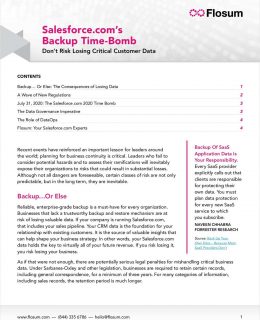 Salesforce.com's Data Backup Time-Bomb