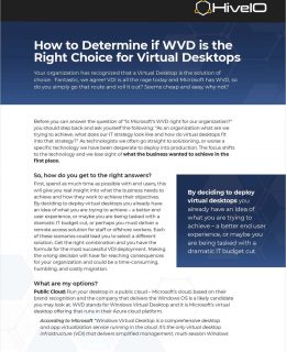 How to Determine if WVD is the Right Choice for Virtual Desktops
