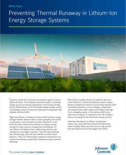 Addressing Thermal Runaway in Lithium-Ion Energy Storage Systems