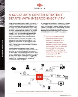A Solid Data Center Strategy Starts With Interconnectivity