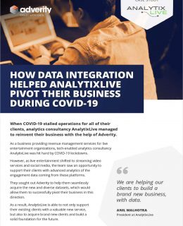 HOW DATA INTEGRATION HELPED ANALYTIXLIVE PIVOT THEIR BUSINESS DURING COVID-19