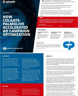 HOW COLGATE-PALMOLIVE ACCELERATED AD CAMPAIGN OPTIMIZATION