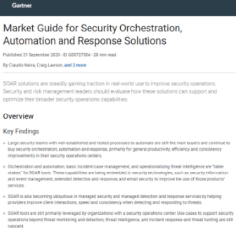 Screenshot 1 30 - 2020 Gartner Market Guide for Security Orchestration, Automation and Response (SOAR) Solutions
