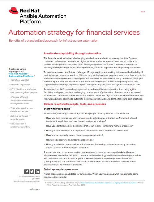 Screenshot 1 35 - Automation strategy for financial services