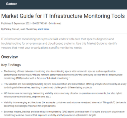 Screenshot 2 10 - 2021 Gartner® Market Guide for IT Infrastructure Monitoring Tools