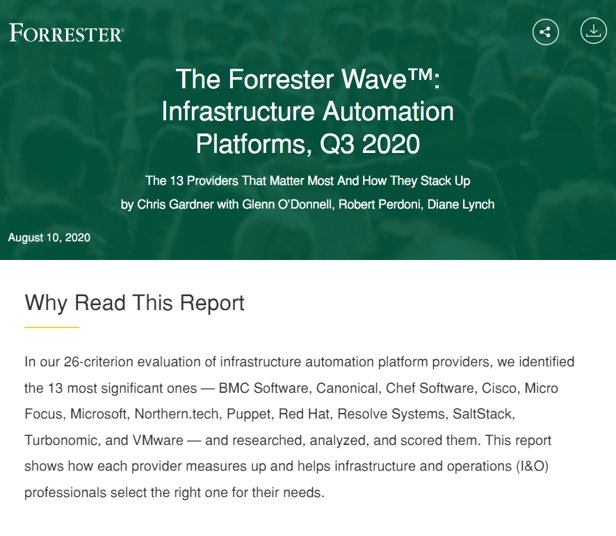 Screenshot 2 12 - Forrester Wave: Infrastructure automation platforms Q3 2020