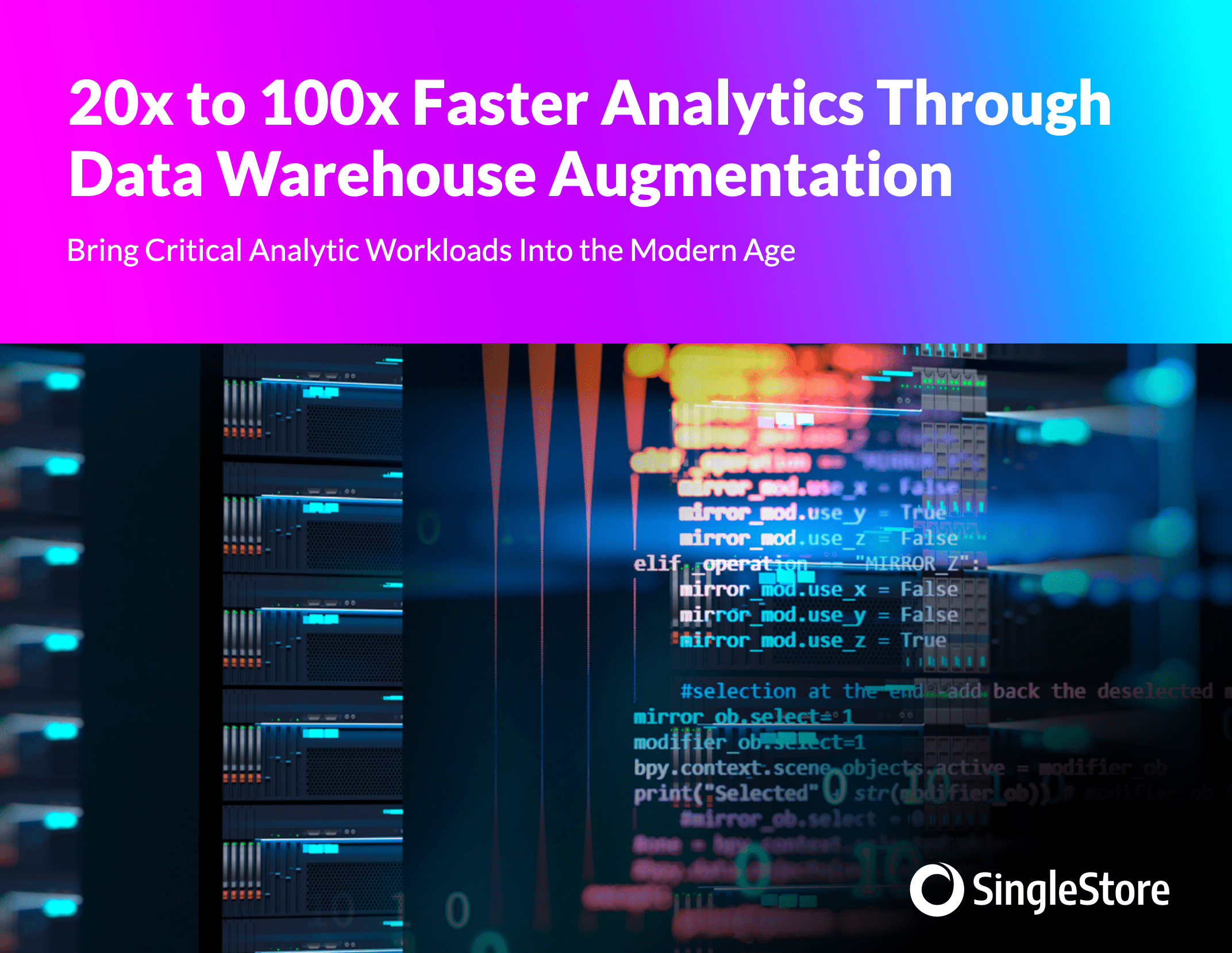 Data Warehouse Augmentation cover - 20x to 100x Faster Analytics Through Data Warehouse Augmentation