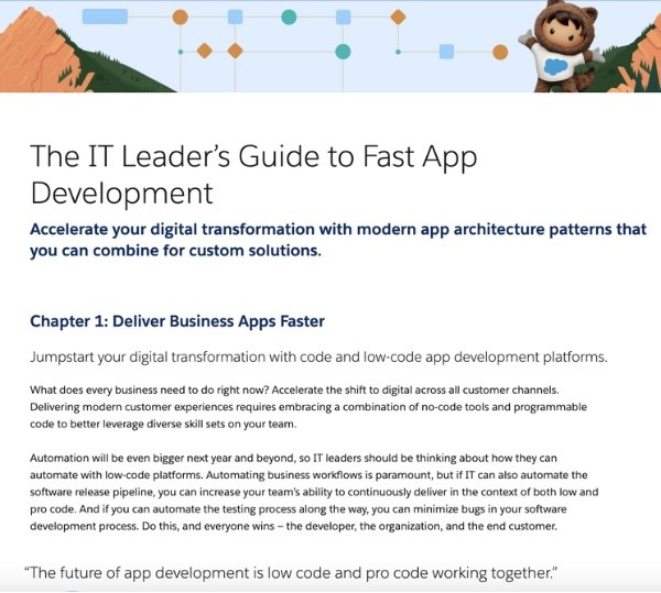 IT Leaders Guide - The IT Leader’s Guide to Fast App Development
