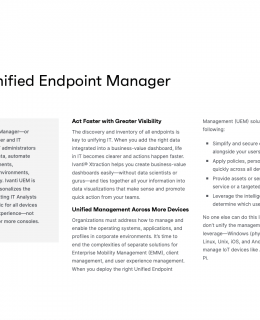 ivanti unified endpoint manager 260x320 - Data Sheet: Ivanti Unified Endpoint Manager