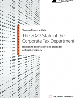 2022 State of the corporate tax department 260x320 - 2022 State of Corporate Tax Department Report