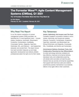 Contentstack 260x320 - Contentstack a Strong Performer in Forrester Wave for Agile CMS