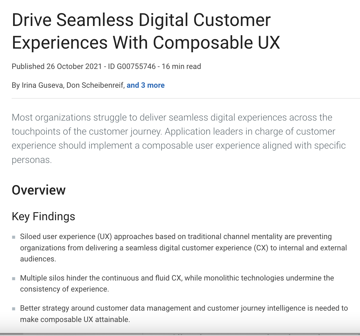 Contentstack a Strong Performer - Gartner: Drive Seamless Digital Customer Experiences with Composable UX