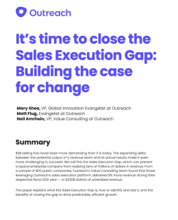 Sales Execution Gap 260x320 - It's time to close the Sales Execution Gap: Building the case for change