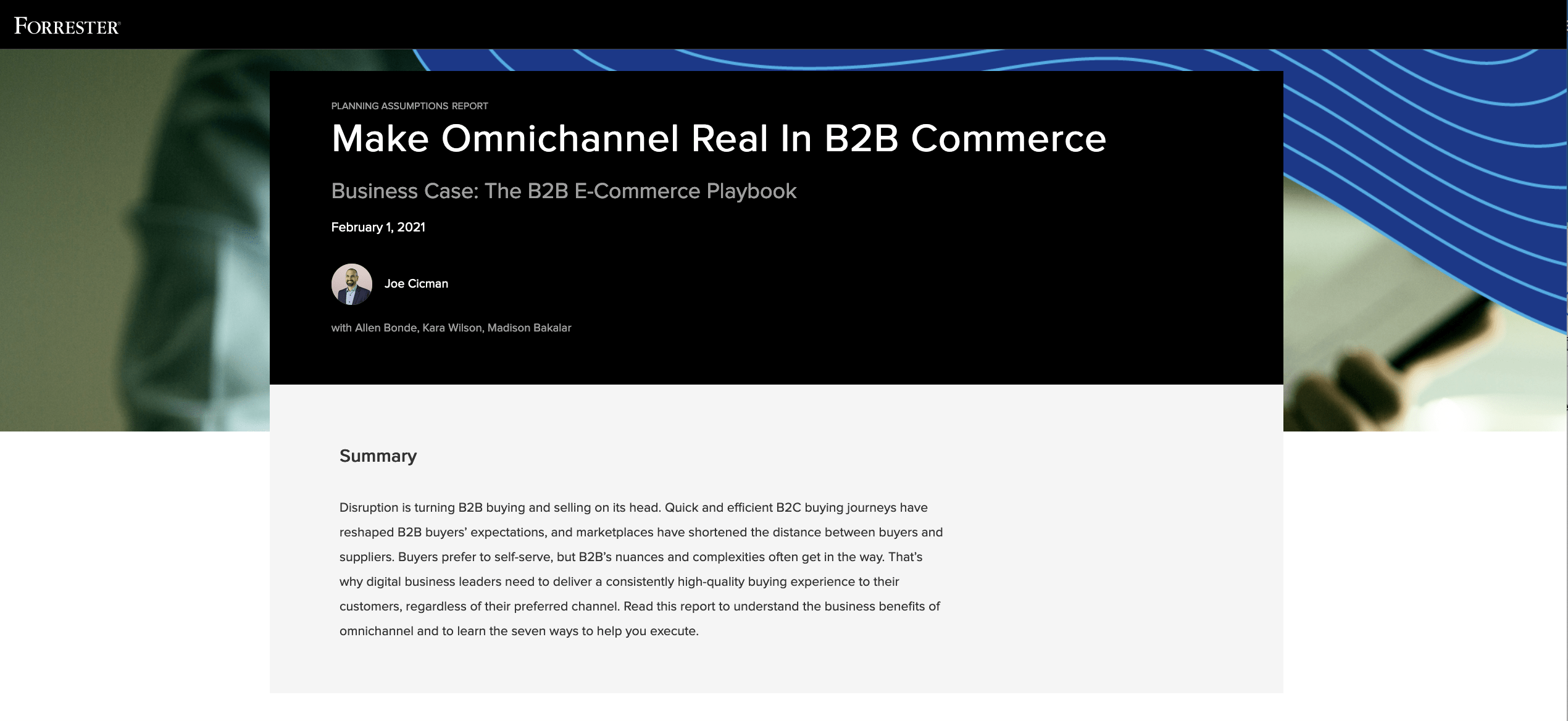 omnichannel - Forrester Report: Make Omnichannel Real in B2B Commerce
