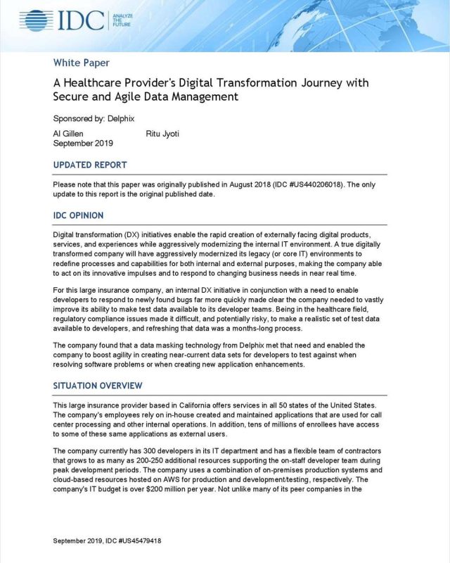 A Healthcare Provider's Digital Transformation Journey