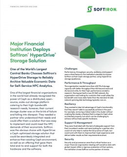 Major Financial Institution Deploys SoftIron HyperDrive Storage Solution